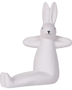 Set di 3 figure Lepre BREST Ceramica Bianco