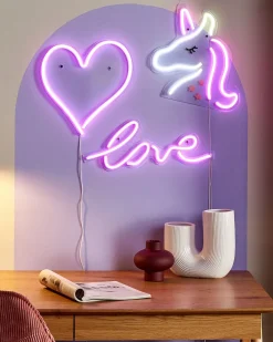 Set di 3 insegne LED al neon SUSIE Rosa