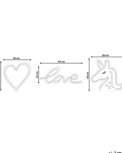 Set di 3 insegne LED al neon SUSIE Rosa