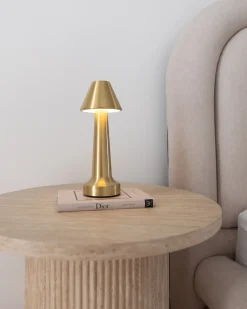 Set di 2 lampade da tavolo a LED senza fili JOANES con dimmer Metallo Oro