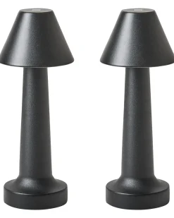 Set di 2 lampade da tavolo a LED senza fili JOANES con dimmer Metallo Nero