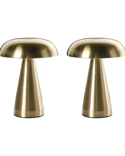 Set di 2 lampade da tavolo a LED senza fili KULFO con dimmer Metallo Oro