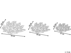 Set di 3 piattini portaoggetti Foglia PEMALI Metallo Oro