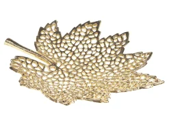 Set di 3 piattini portaoggetti Foglia PEMALI Metallo Oro