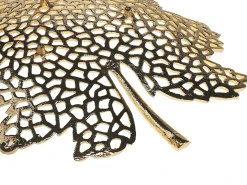 Set di 3 piattini portaoggetti Foglia PEMALI Metallo Oro