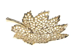 Set di 3 piattini portaoggetti Foglia PEMALI Metallo Oro