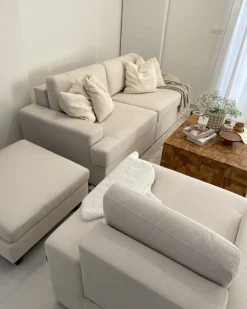 Set di 2 poltrone ALLA Tessuto Beige chiaro