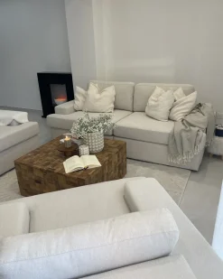 Set di 2 poltrone ALLA Tessuto Beige chiaro