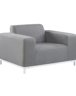 Set di 2 poltrone da giardino ROVIGO Tessuto Grigio