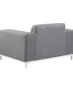 Set di 2 poltrone da giardino ROVIGO Tessuto Grigio