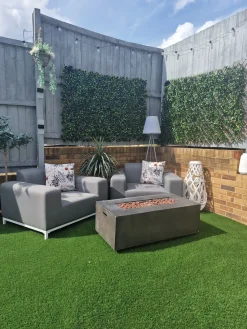 Set di 2 poltrone da giardino ROVIGO Tessuto Grigio