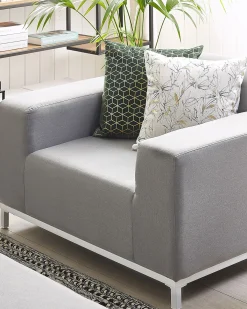 Set di 2 poltrone da giardino ROVIGO Tessuto Grigio chiaro