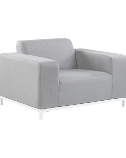 Set di 2 poltrone da giardino ROVIGO Tessuto Grigio chiaro