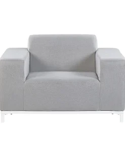 Set di 2 poltrone da giardino ROVIGO Tessuto Grigio chiaro