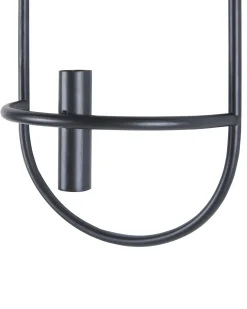 Set di 2 portacandele da parete CAVIANA Metallo 38 cm Nero