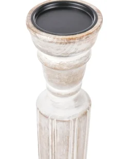 Set di 2 portacandele DARWA Legno di mango 30/40 cm Marrone chiaro