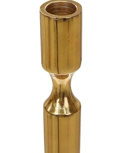 Set di 2 portacandele DIKIRNIS Metallo 31/36 cm Oro
