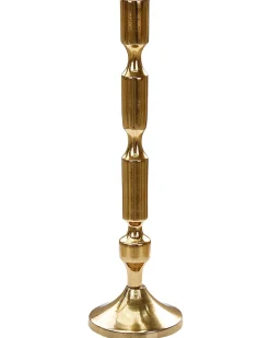 Set di 2 portacandele DIKIRNIS Metallo 31/36 cm Oro