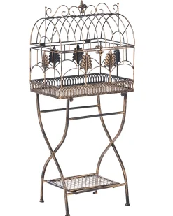 Set di 2 scaffali SICILY Metallo 43/37 cm 30/27 cm Nero