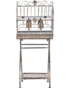 Set di 2 scaffali SICILY Metallo 43/37 cm 30/27 cm Nero