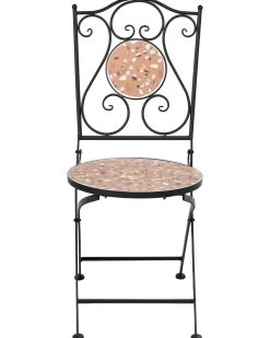 Set di 2 sedie da giardino ADRANO Pieghevole Metallo Nero
