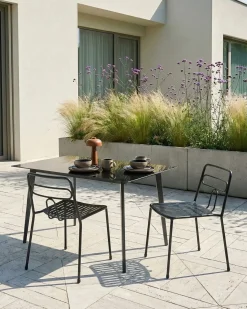Set di 2 sedie da giardino AGEROLA Metallo Nero