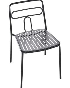 Set di 2 sedie da giardino AGEROLA Metallo Nero