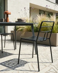 Set di 2 sedie da giardino AGEROLA Metallo Nero