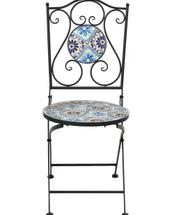 Set di 2 sedie da giardino AGGIUS Pieghevole Metallo Nero