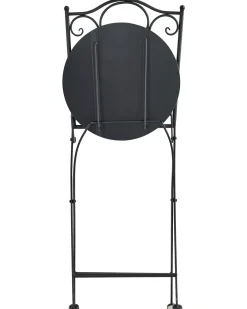 Set di 2 sedie da giardino AGGIUS Pieghevole Metallo Nero