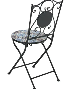 Set di 2 sedie da giardino AGGIUS Pieghevole Metallo Nero