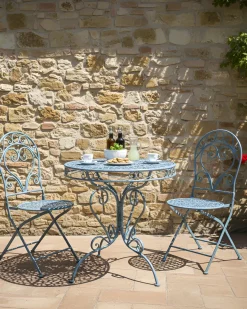 Set di 2 sedie da giardino ALBINIA Metallo Blu