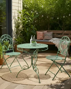 Set di 2 sedie da giardino ALBINIA Metallo Verde