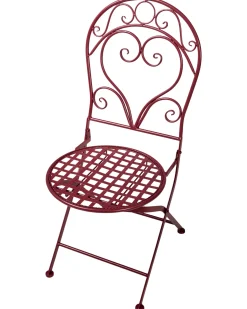 Set di 2 sedie da giardino ALBINIA Metallo Bordeaux