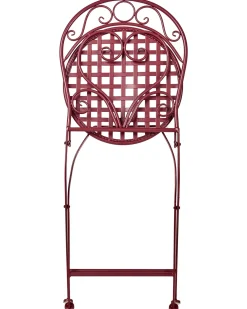 Set di 2 sedie da giardino ALBINIA Metallo Bordeaux