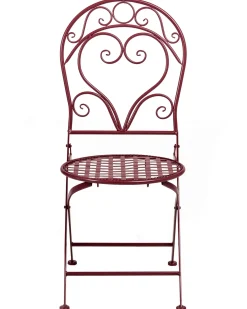Set di 2 sedie da giardino ALBINIA Metallo Bordeaux