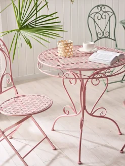 Set di 2 sedie da giardino ALBINIA Metallo Rosa