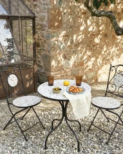 Set di 2 sedie da giardino ARTENA Pieghevole Metallo Nero