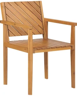 Set di 4 sedie da giardino BARATTI Legno d'acacia Marrone