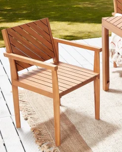 Set di 4 sedie da giardino BARATTI Legno d'acacia Marrone
