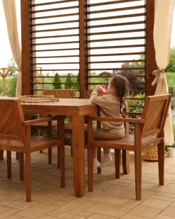 Set di 4 sedie da giardino BARATTI Legno d'acacia Marrone