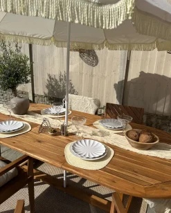 Set di 4 sedie da giardino BARATTI Legno d'acacia Marrone