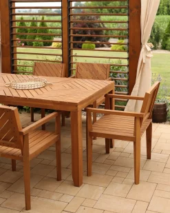 Set di 6 sedie da giardino BARATTI Legno d'acacia Marrone