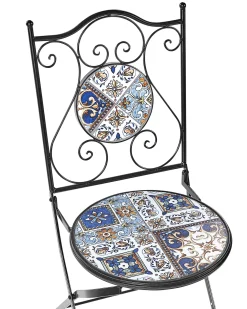 Set di 2 sedie da giardino CIVITA Metallo Nero
