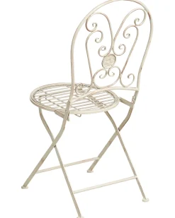 Set di 2 sedie da giardino COGGIA Pieghevole Metallo Beige chiaro