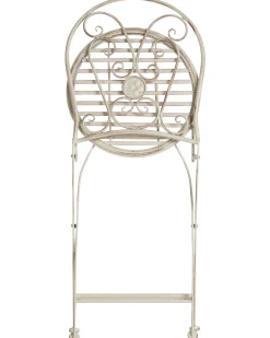 Set di 2 sedie da giardino COGGIA Pieghevole Metallo Beige chiaro