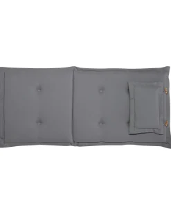 Set di 6 sedie da giardino con cuscini AMANTEA Legno d'acacia Grigio