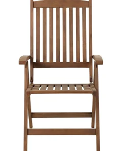 Set di 6 sedie da giardino con cuscini AMANTEA Legno d'acacia Grigio