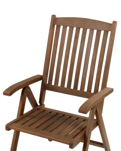 Set di 6 sedie da giardino con cuscini AMANTEA Legno d'acacia Blu