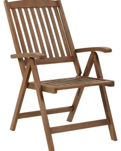 Set di 6 sedie da giardino con cuscini AMANTEA Legno d'acacia Blu